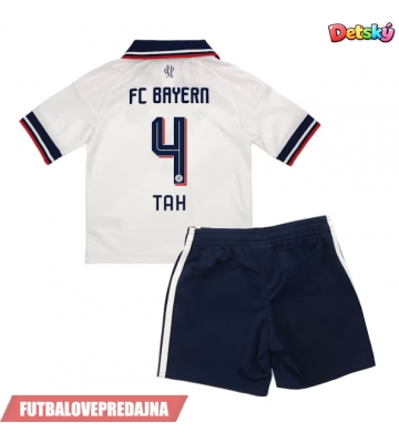 Lacne Dětský Futbalové dres Bayern Munich Jonathan Tah #4 2026-27 Krátky Rukáv - Preč (+ trenírky)